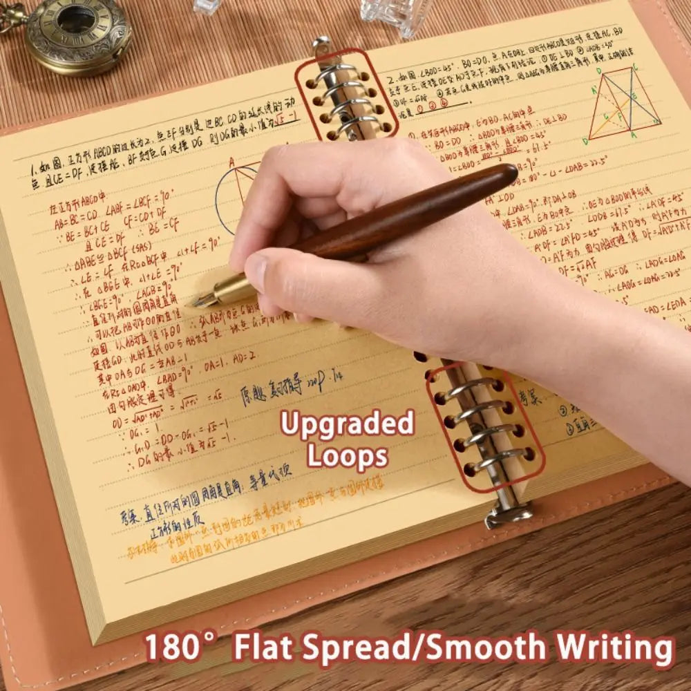 Vintage A5/A6 Notebook Loose-leaf Detachable Shell Diary Book PU Leather Travel Journal School Office